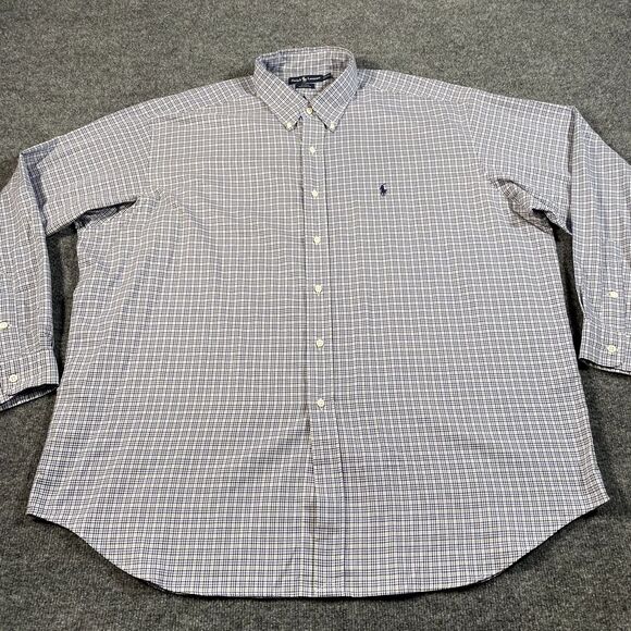 Ralph Lauren Mens 2XL Blake Oxford Long Sleeve Button Shirt Relaxed Fit Cotton - Picture 2 of 10